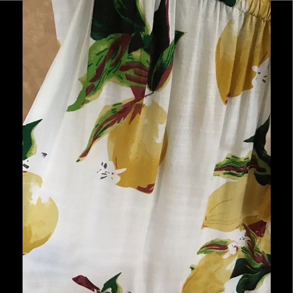 Blue Island Lemon Print Drawstring Off Shoulder Dress/ Cover-up Size XS - Picture 9 of 16